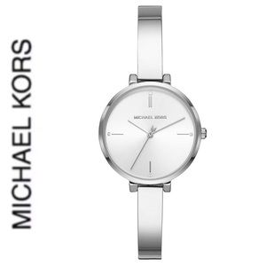 NWT authentic MK silver tone slim watch